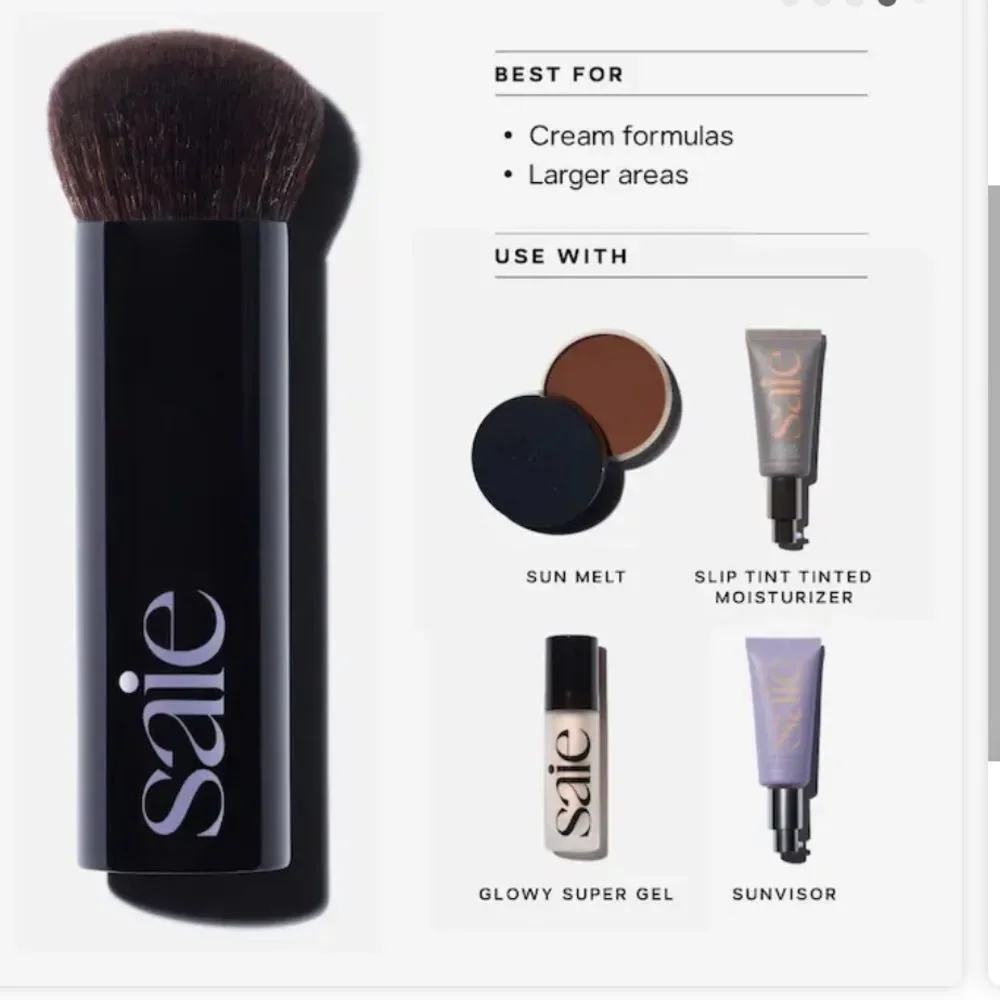 Saie THE BASE BRUSH MADE FOR DEW BRONZE™ + GLOWY TINT